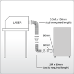 2,3m Engraving laser kit, Ø100mm Code: 120.288