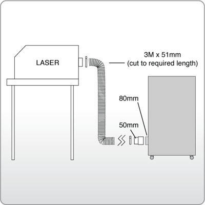 3m Engraving laser kit, Ø51mm Code: 120.285