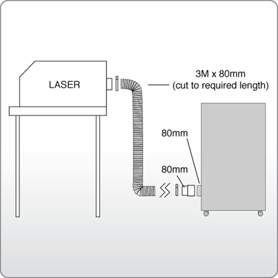 3m Engraving laser kit, Ø80mm Code: 120.299